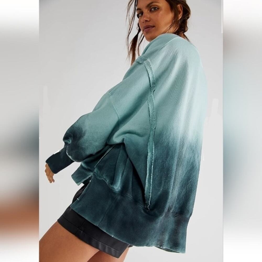 Free People We The Free Washed Camden Sweatshirt Rare Find Medium